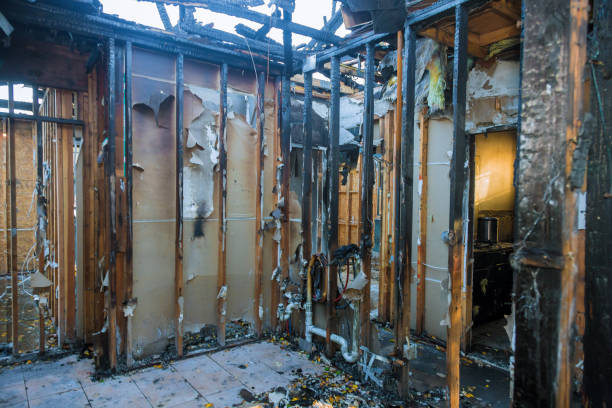 Professional Fire Damage Removal technician working in Englewood, NJ